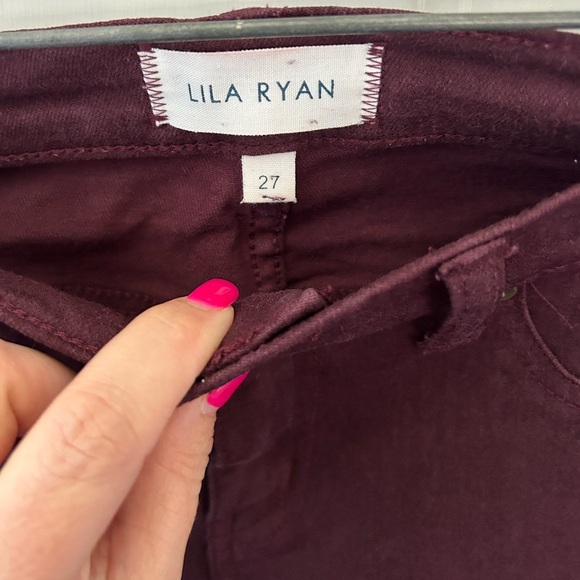 Lila Ryan Maroon Skinny Jeans Size 27 - Picture 3 of 10